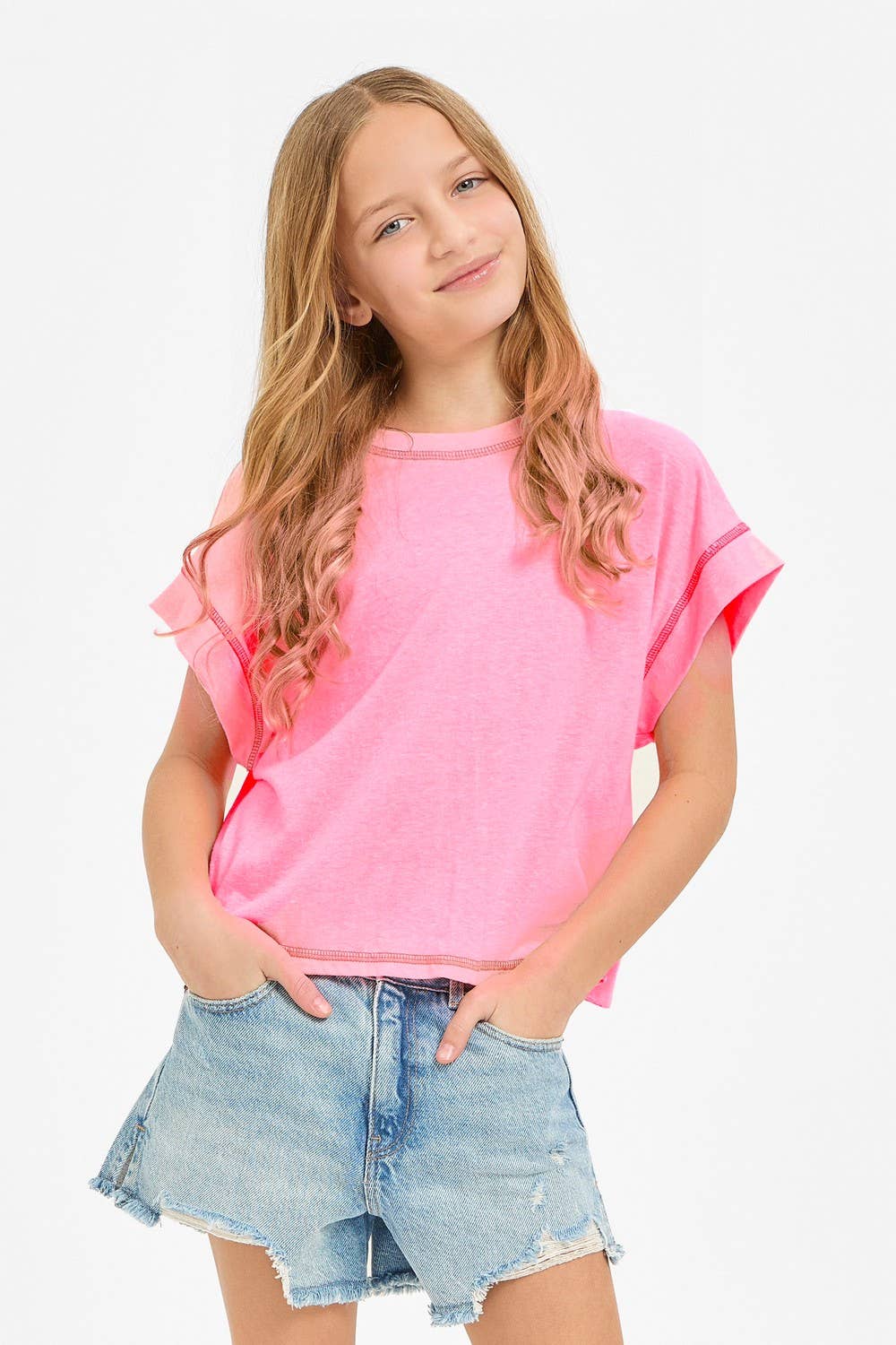 Good Girl - Overlap Open Back Reverse Stitched Top