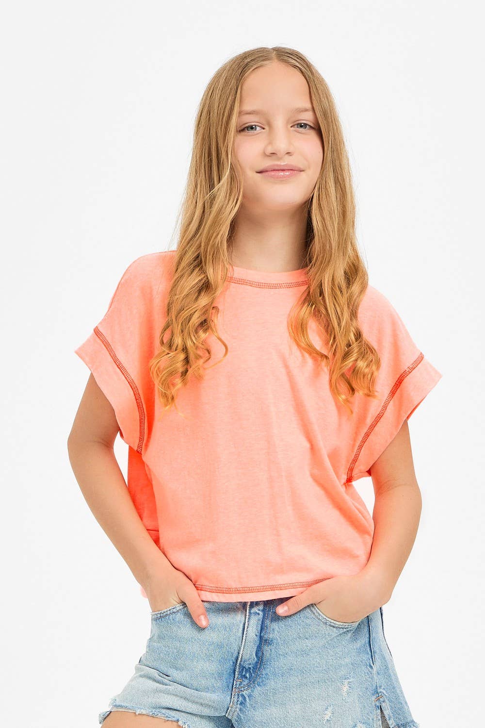 Good Girl - Overlap Open Back Reverse Stitched Top