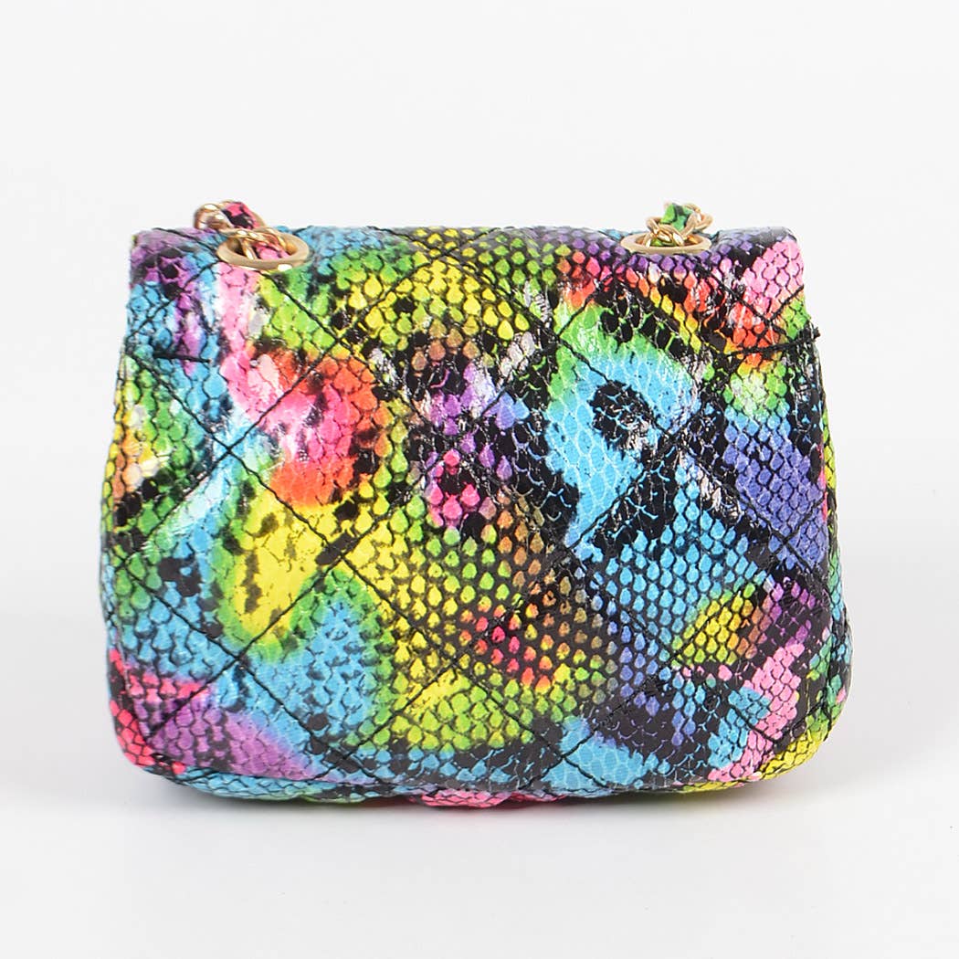 3AM BY H&D ACCESSORIES - Multi Snake Mini Bag: Multicolor