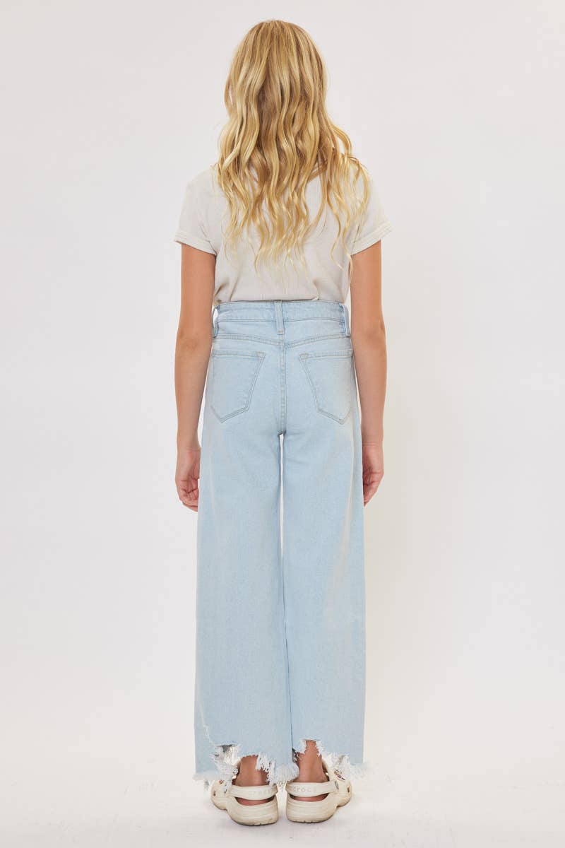 Kan Can Wide Leg High Rise Light Wash Denim