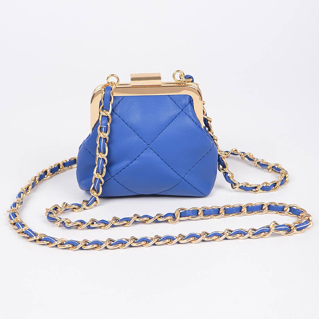 3AM BY H&D ACCESSORIES - Quilted Mini Purse: Cobalt