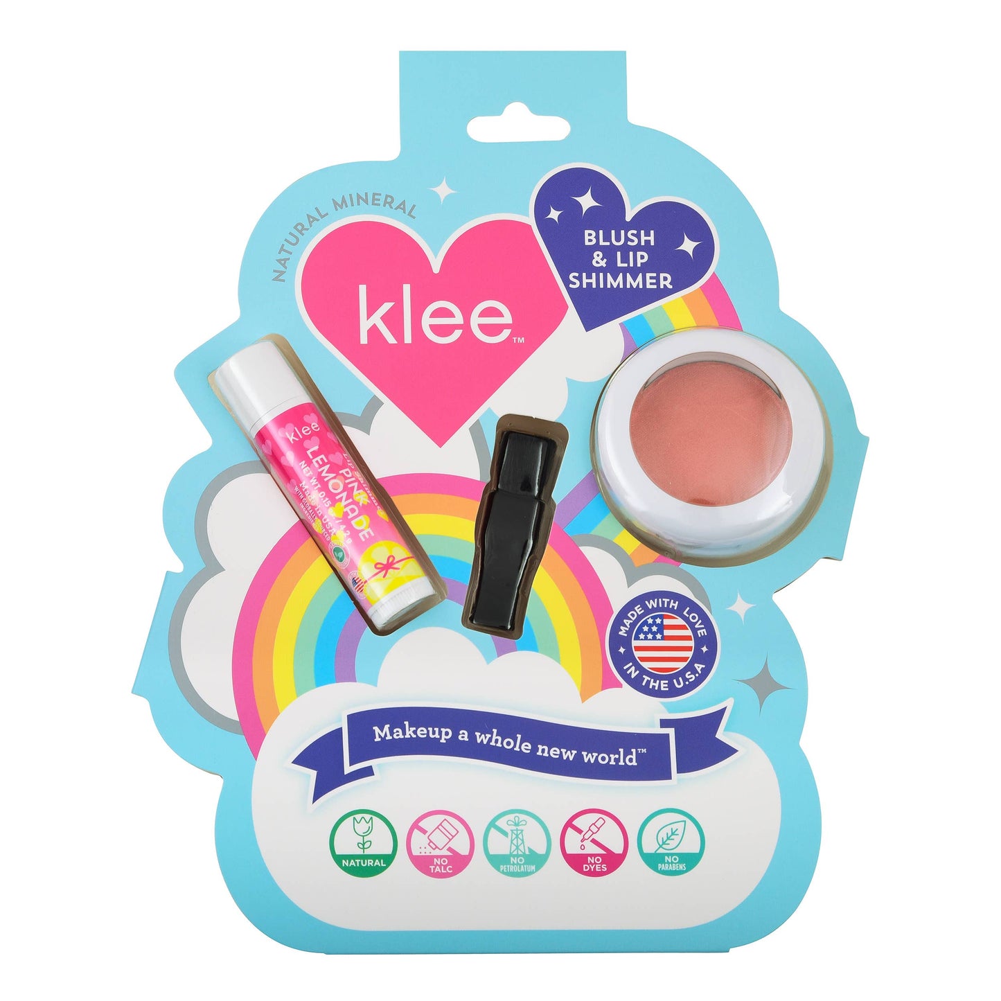 Klee Naturals - Sweet Cherry Spark - Blush and Lip Shimmer Set: Cotton Candy Whisper
