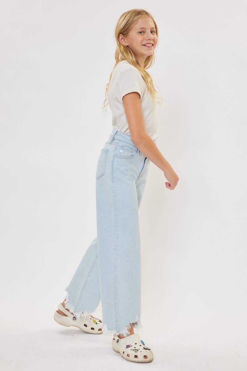 Kan Can Wide Leg High Rise Light Wash Denim