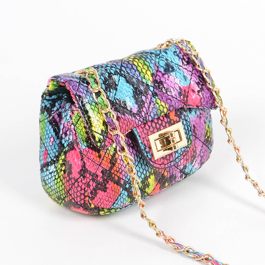 3AM BY H&D ACCESSORIES - Multi Snake Mini Bag: Multicolor