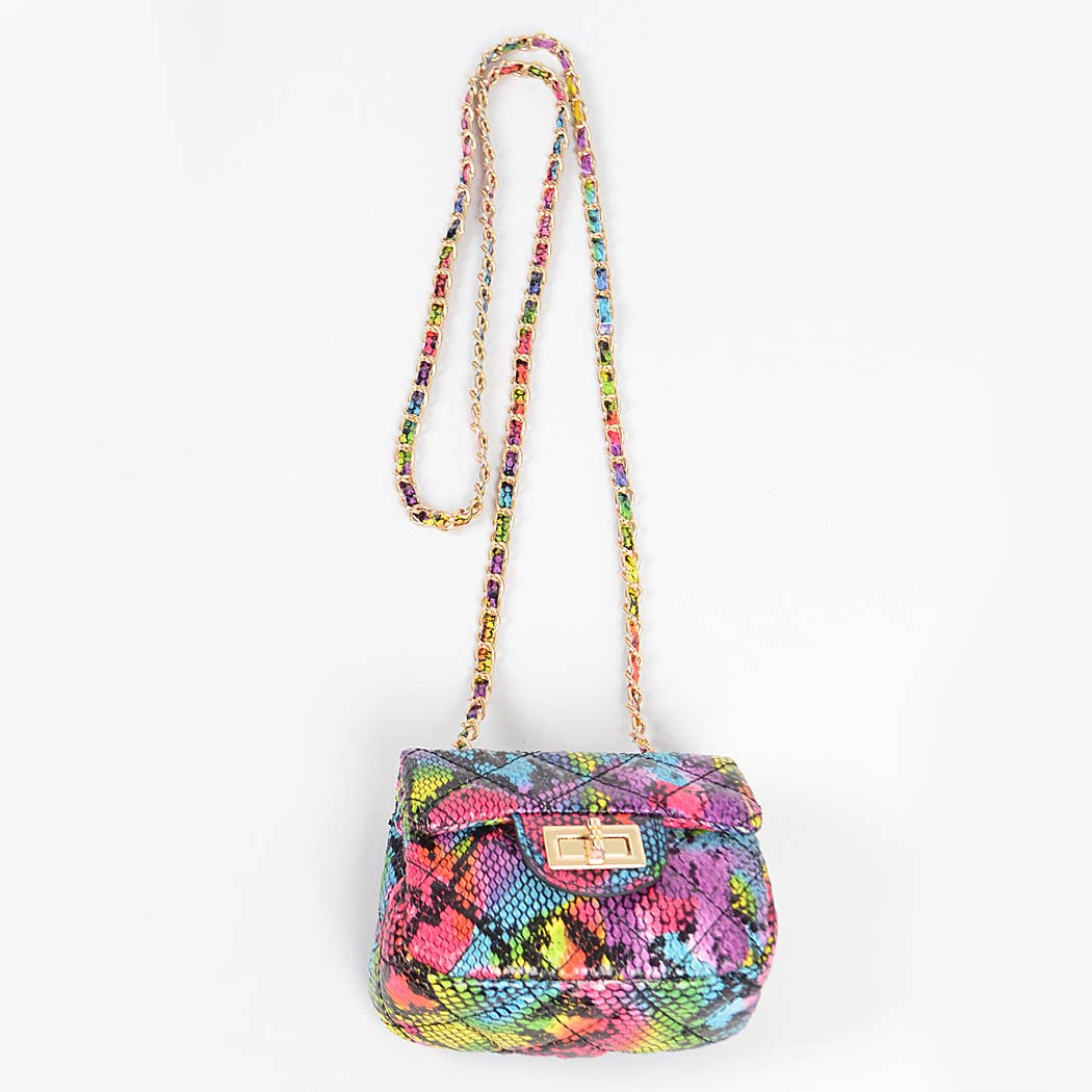 3AM BY H&D ACCESSORIES - Multi Snake Mini Bag: Multicolor