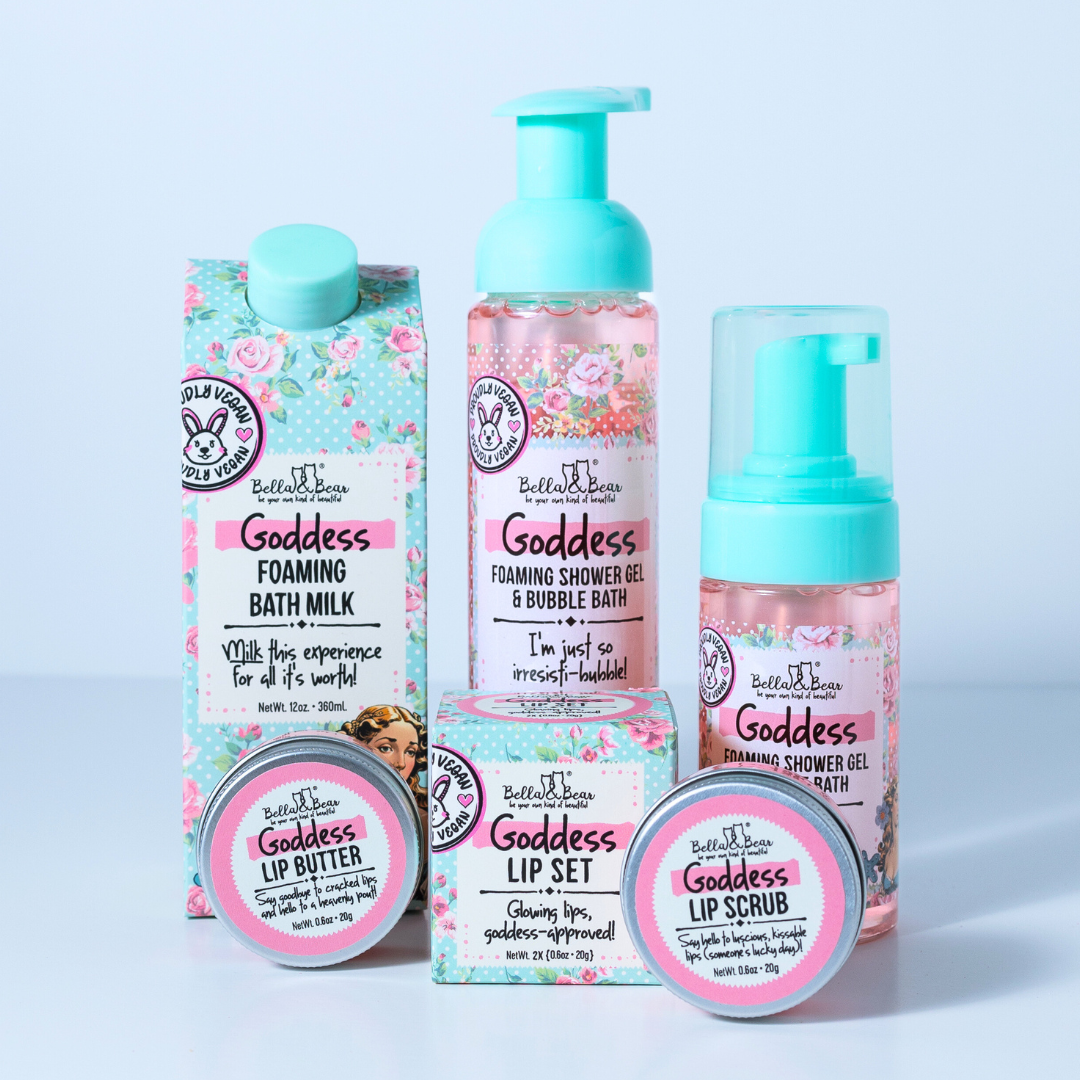 Bella & Bear - Goddess Lip Set | Lip Scrub & Lip Butter | Gift Set