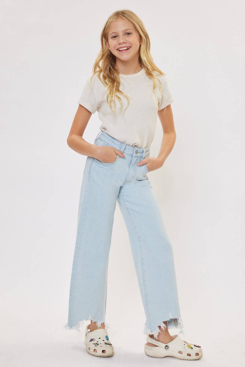 Kan Can Wide Leg High Rise Light Wash Denim