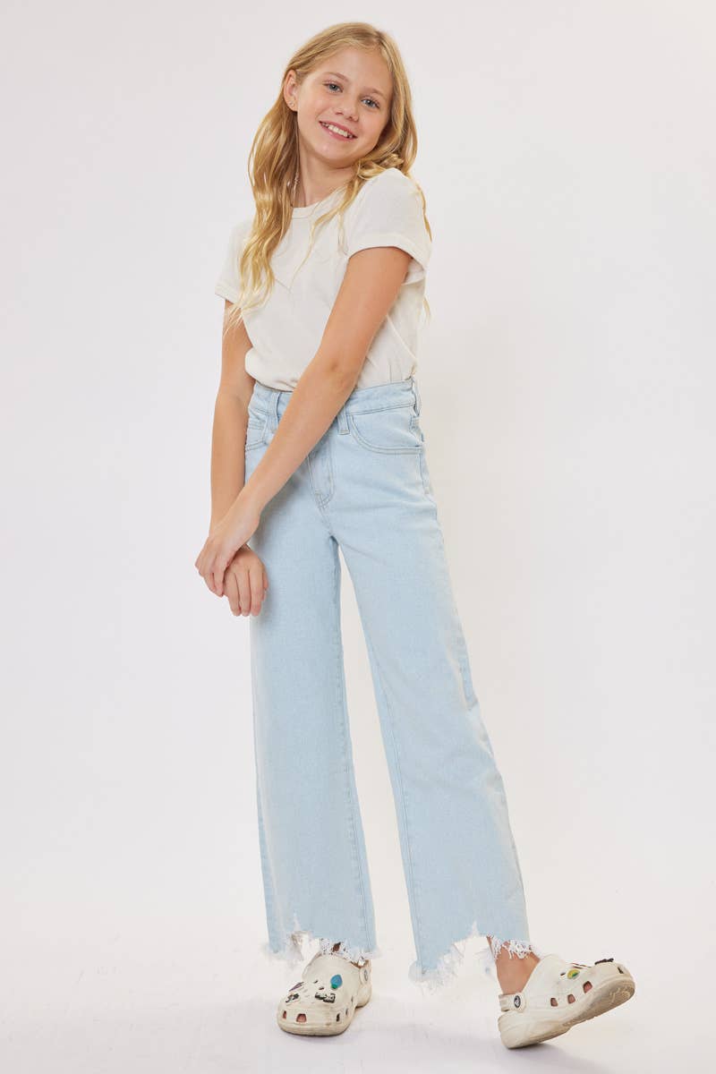 Kan Can Wide Leg High Rise Light Wash Denim