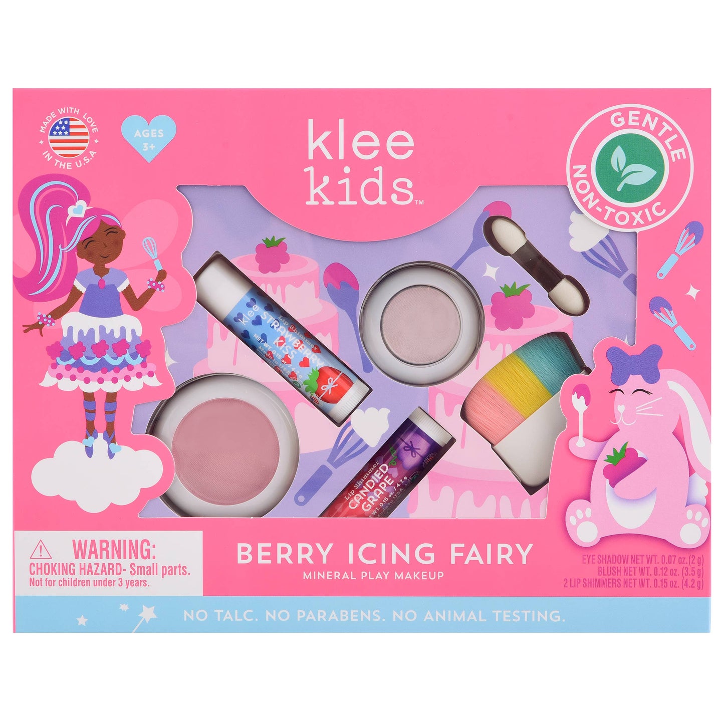 Klee Naturals - Berry Icing Fairy - Klee Kids Play Makeup 4-PC Kit: Roller Dream Fairy
