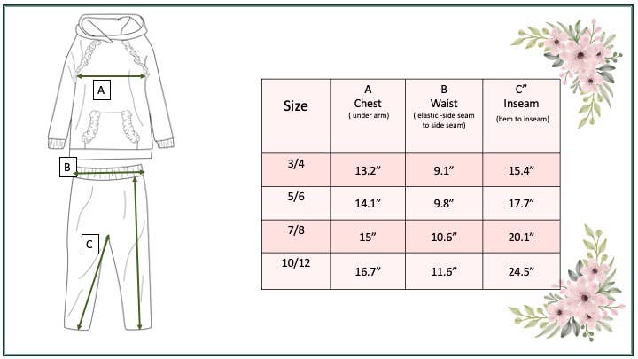 Adorable Sweetness - Kids Pink Santa Pocket Ruffle Hoodie Shirt and Leggings Set: 7/8