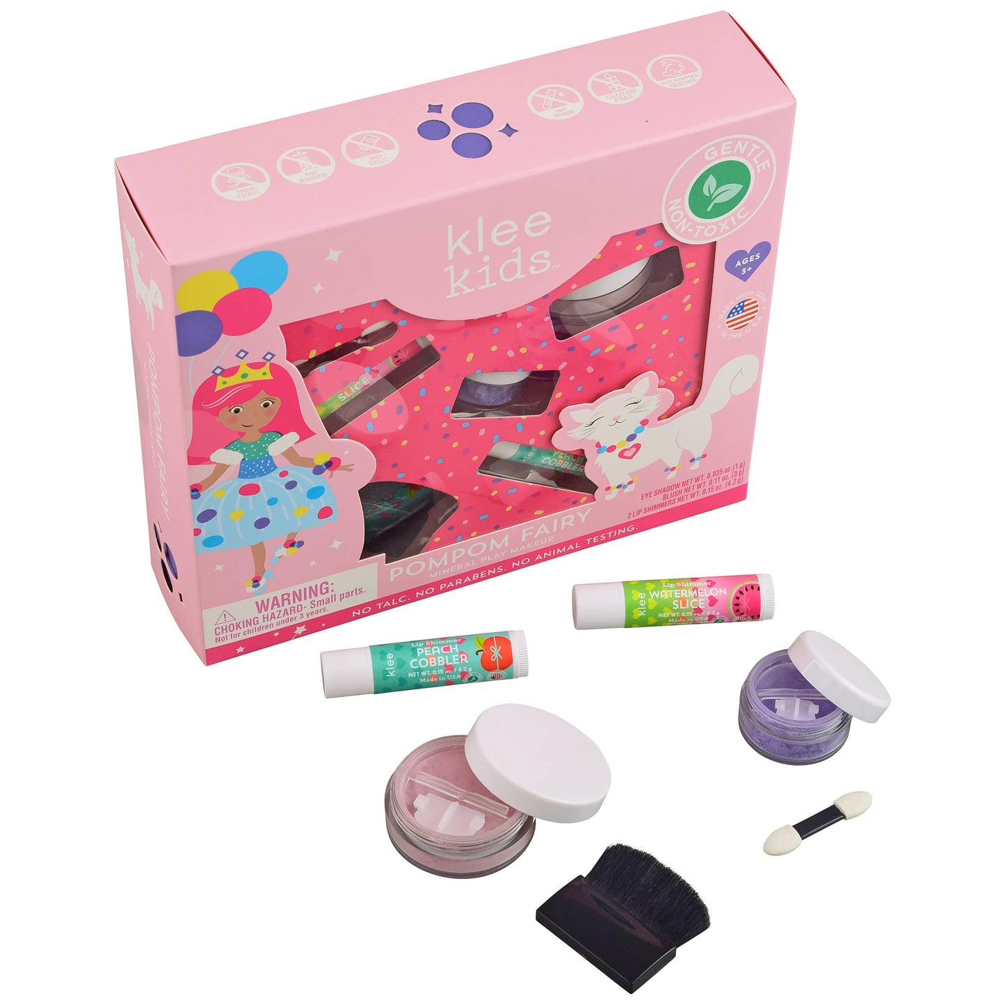 Klee Naturals - Pom Pom Fairy - Klee Kids Natural Mineral Play Makeup Kit: Tea Party Fairy