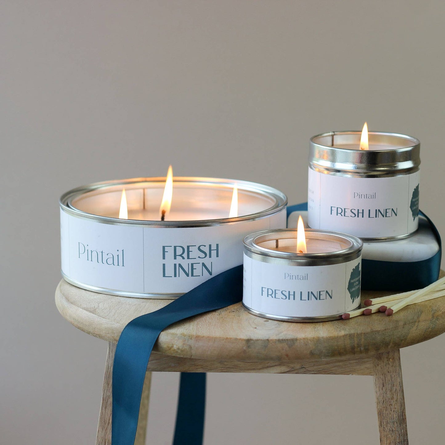 Fresh Linen Metal Tin Candle