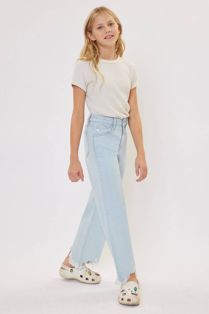 Kan Can Wide Leg High Rise Light Wash Denim