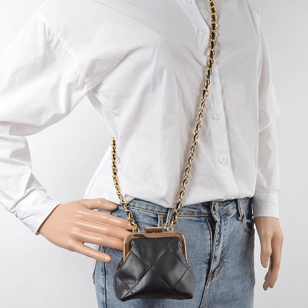 3AM BY H&D ACCESSORIES - Quilted Mini Purse: Cobalt