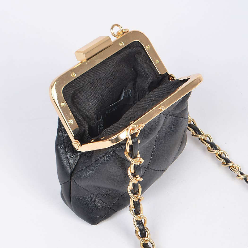 3AM BY H&D ACCESSORIES - Quilted Mini Purse: Cobalt