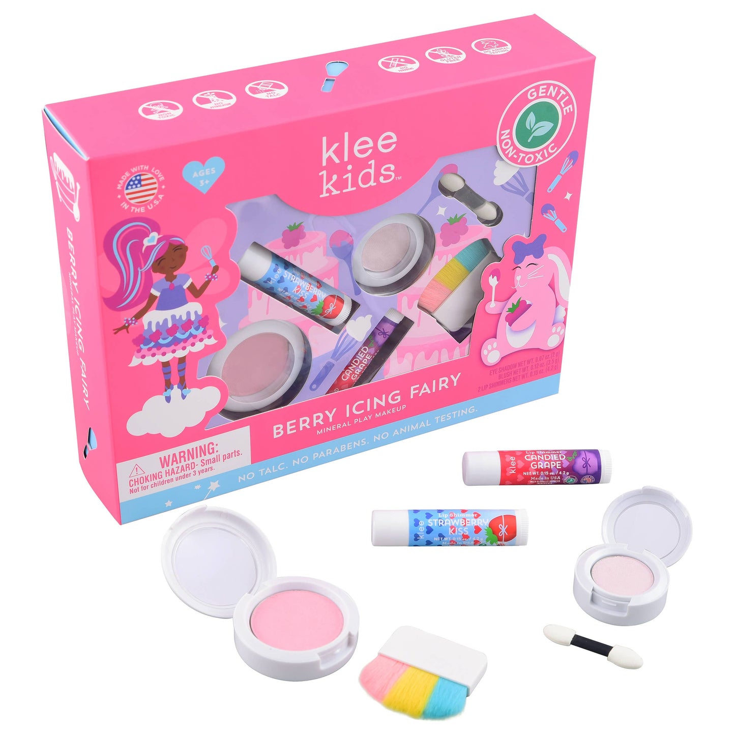 Klee Naturals - Berry Icing Fairy - Klee Kids Play Makeup 4-PC Kit: Roller Dream Fairy