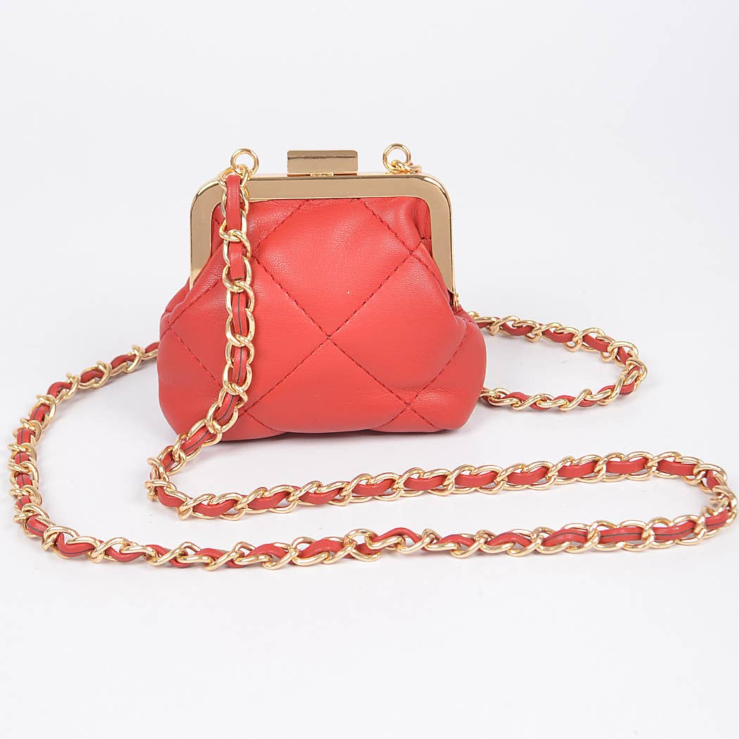 3AM BY H&D ACCESSORIES - Quilted Mini Purse: Cobalt