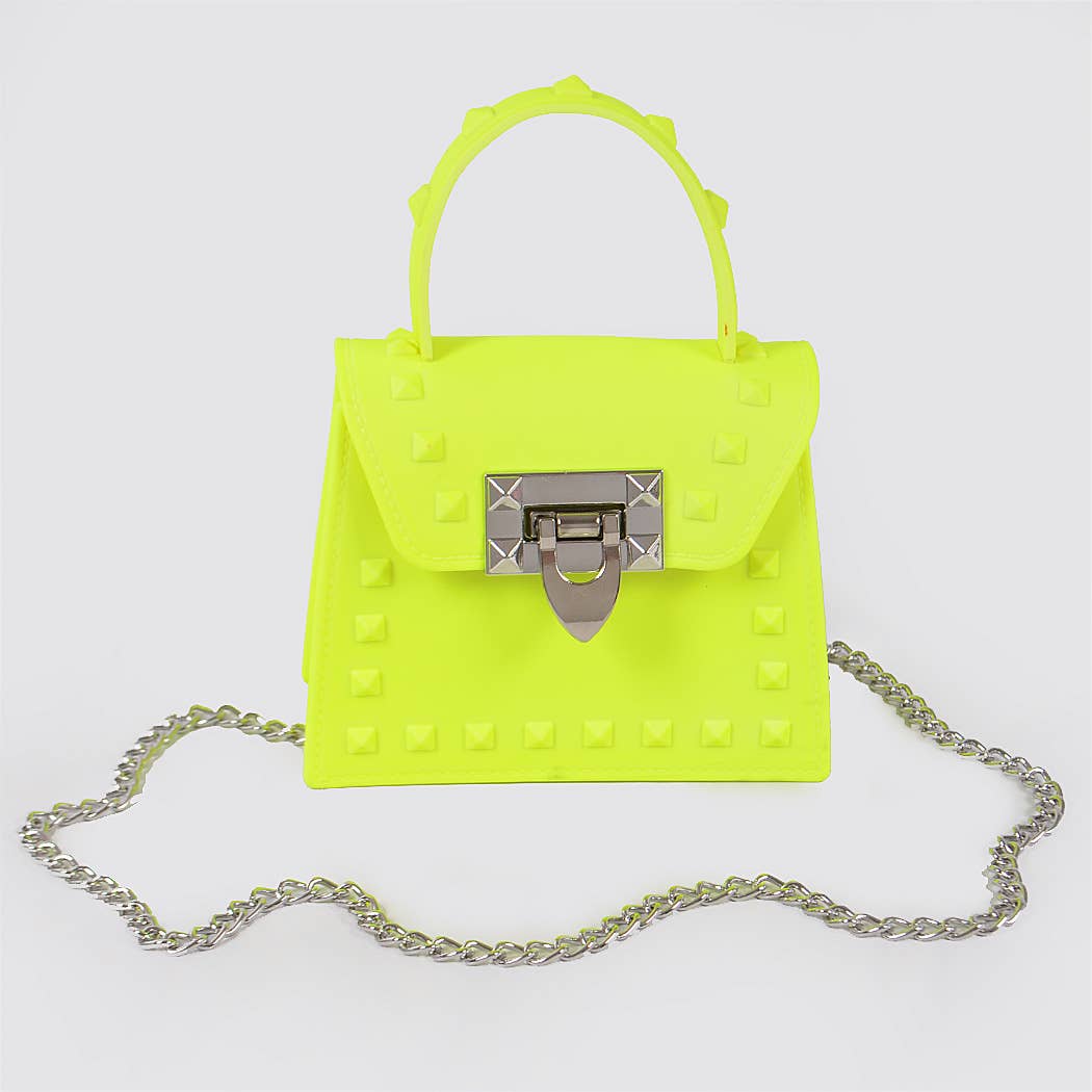 3AM BY H&D ACCESSORIES - Jelly Mini Handle Bag: Neon Green