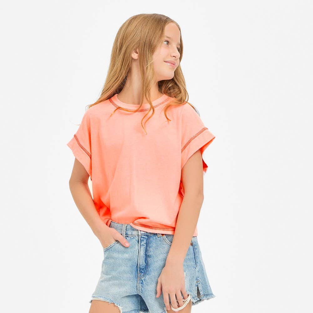 Good Girl - Overlap Open Back Reverse Stitched Top