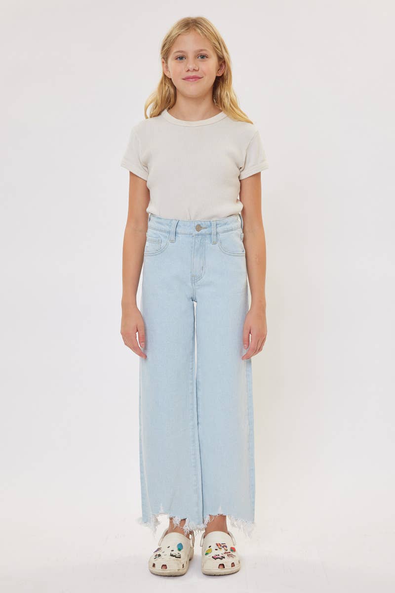 Kan Can Wide Leg High Rise Light Wash Denim