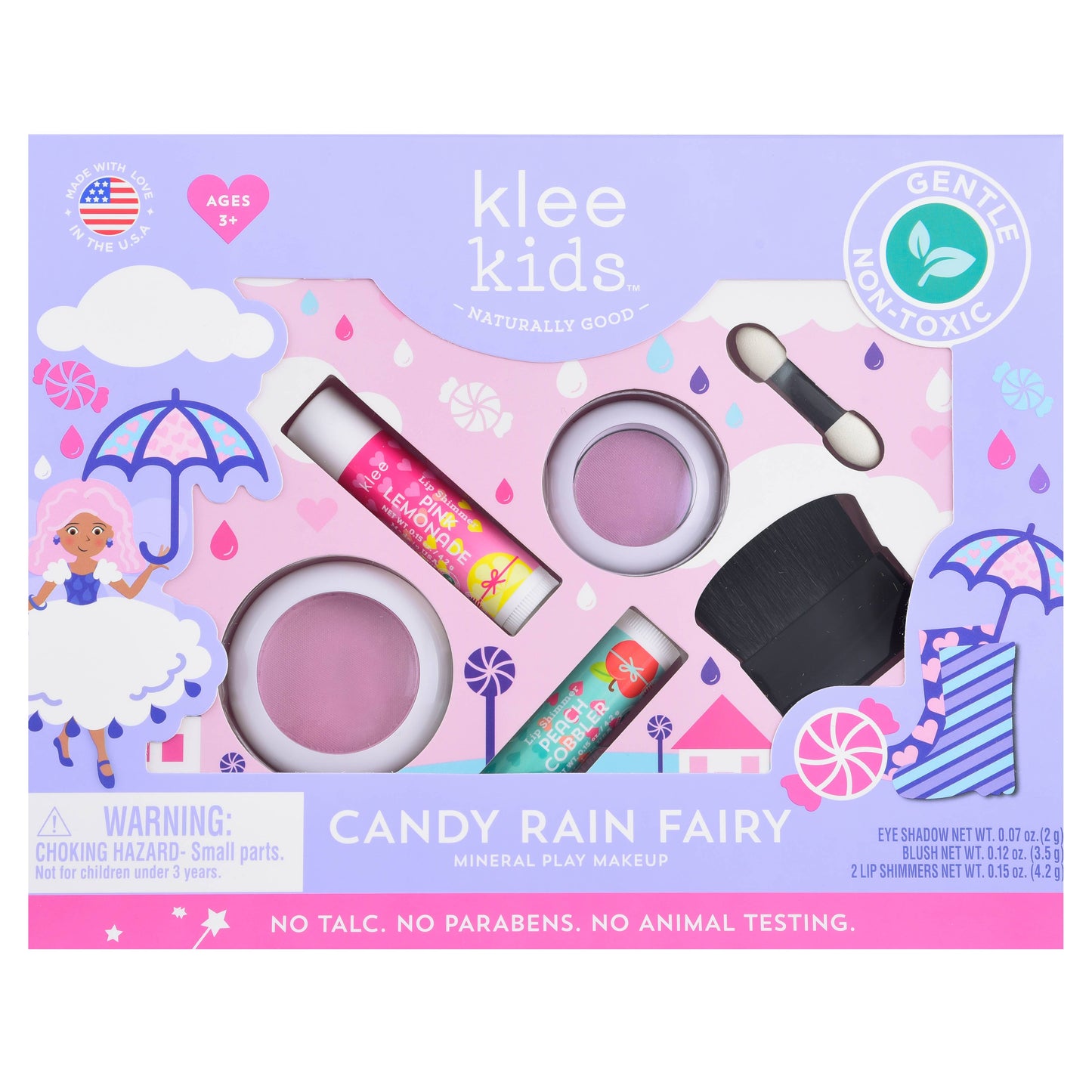 Klee Naturals - Berry Icing Fairy - Klee Kids Play Makeup 4-PC Kit: Roller Dream Fairy
