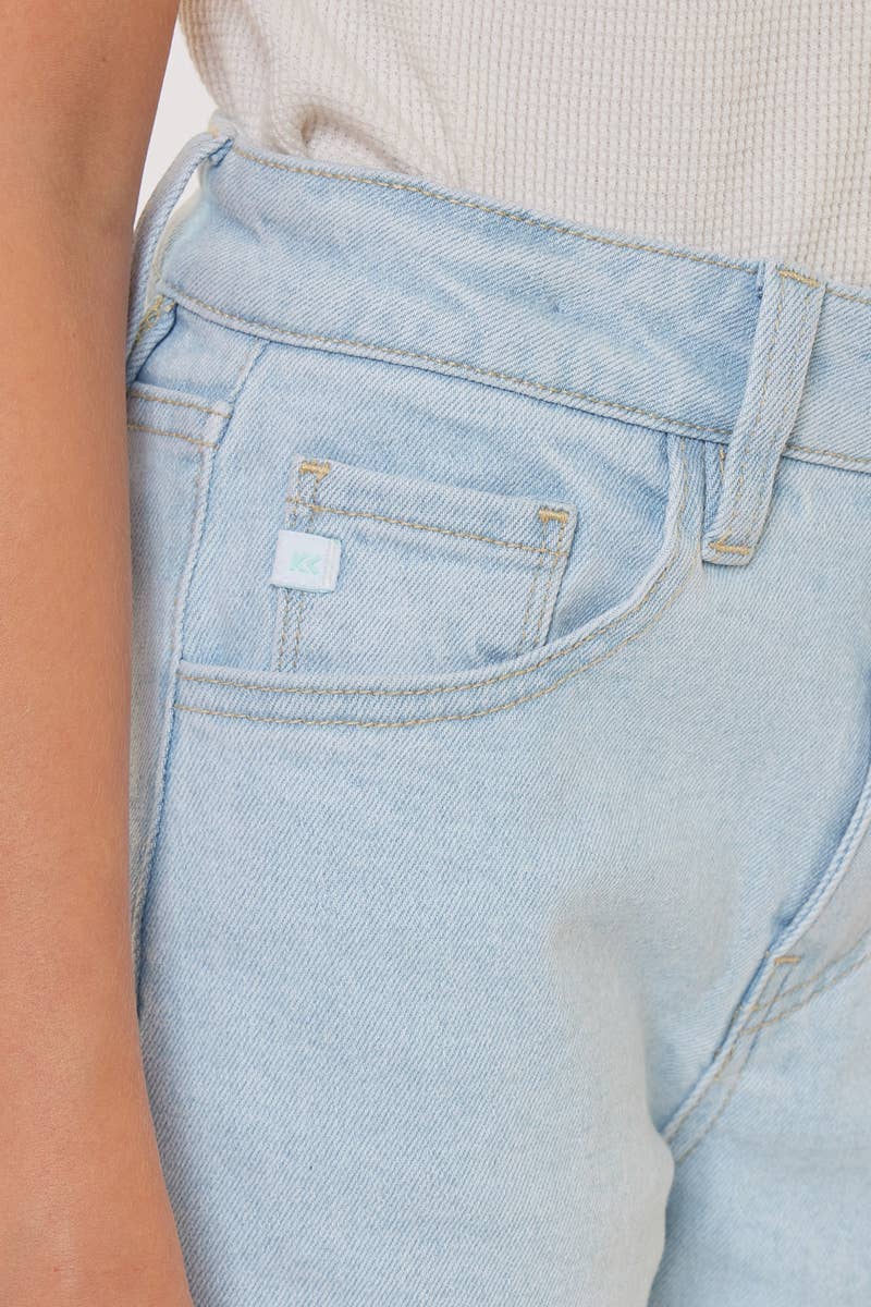 Kan Can Wide Leg High Rise Light Wash Denim