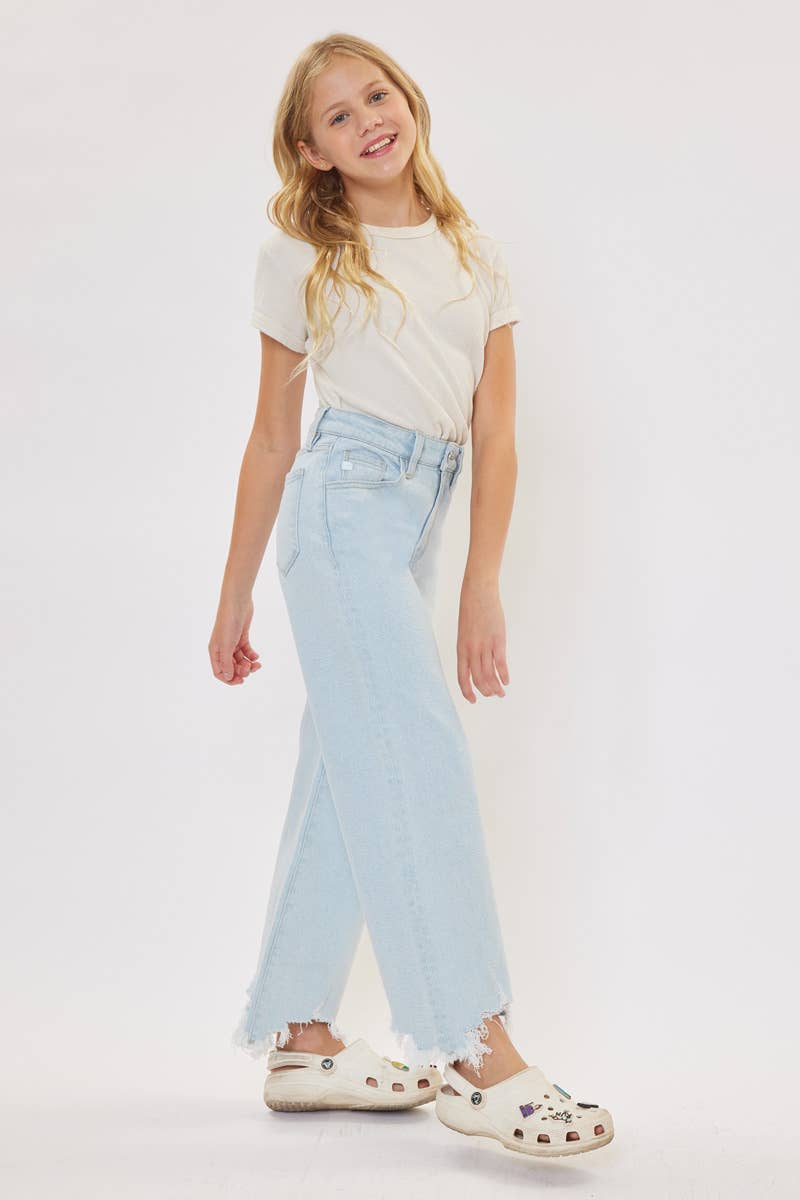 Kan Can Wide Leg High Rise Light Wash Denim