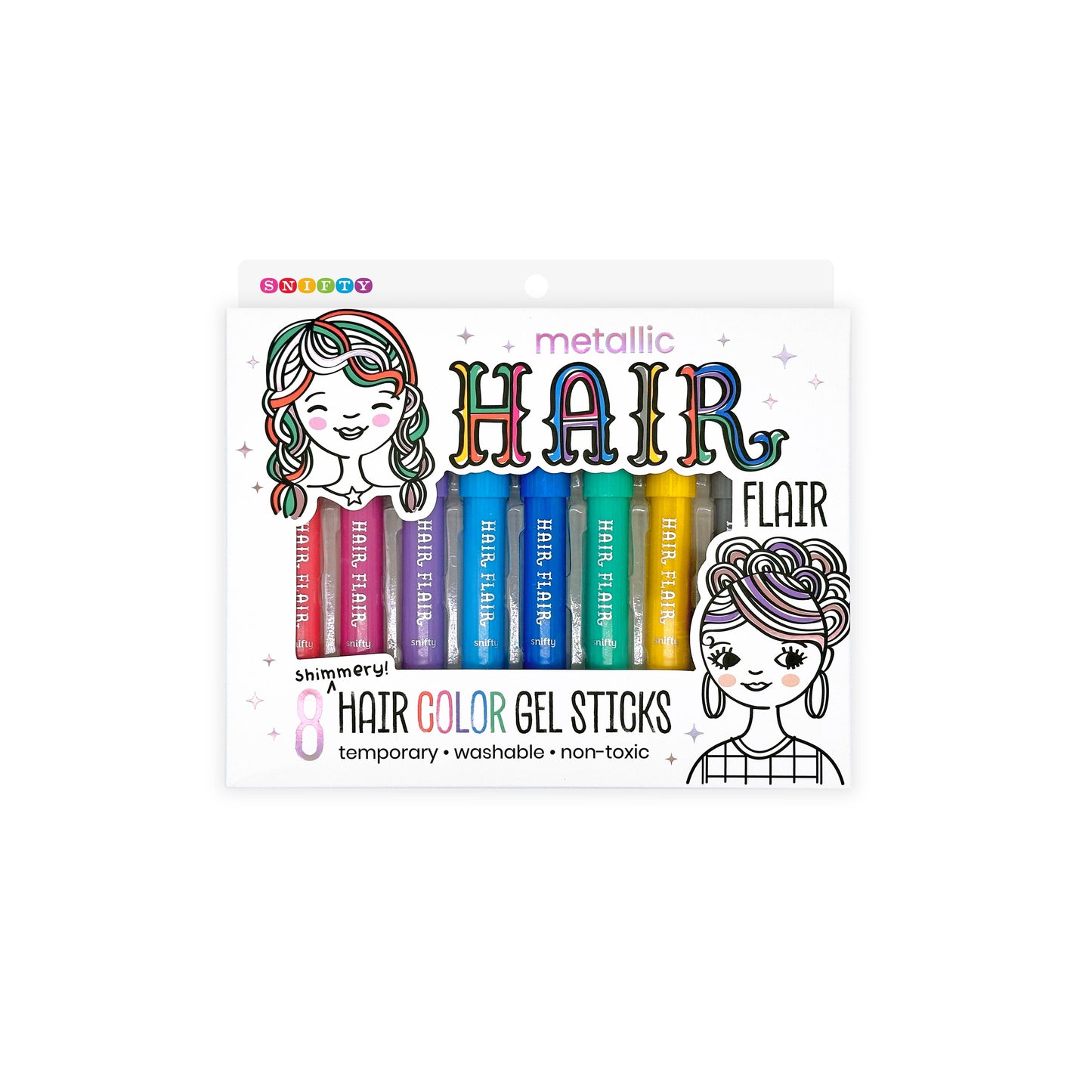 SNIFTY - HAIR FLAIR METALLIC Shimmery Hair Color Gel Sticks