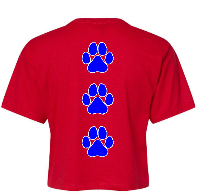 LIONS SPIRIT TEE WITH PAW PRINT BACK