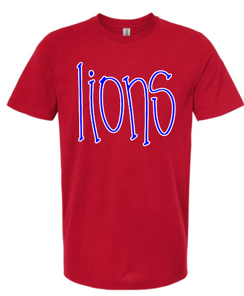 LIONS SPIRIT TEE WITH PAW PRINT BACK
