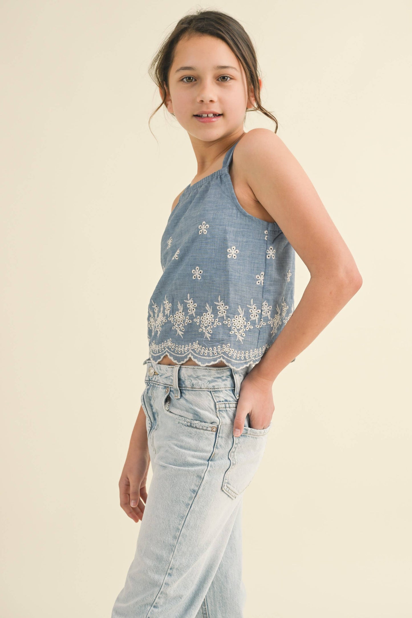 heart and arrow - TWEEN KIDS GIRLS  BABYDOLL BACK CUTOUT TOP (7-14) : 10/12