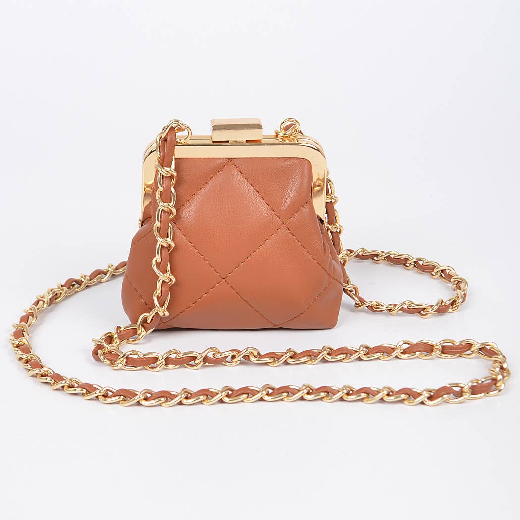 3AM BY H&D ACCESSORIES - Quilted Mini Purse: Cobalt