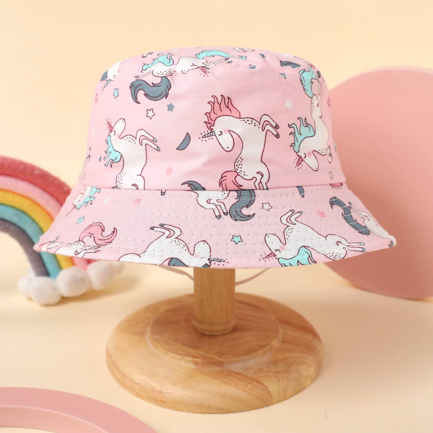 PatPat - Baby / Toddler Allover Print Unicorn Pattern Bucket Hat: Pink / 2-8 Years