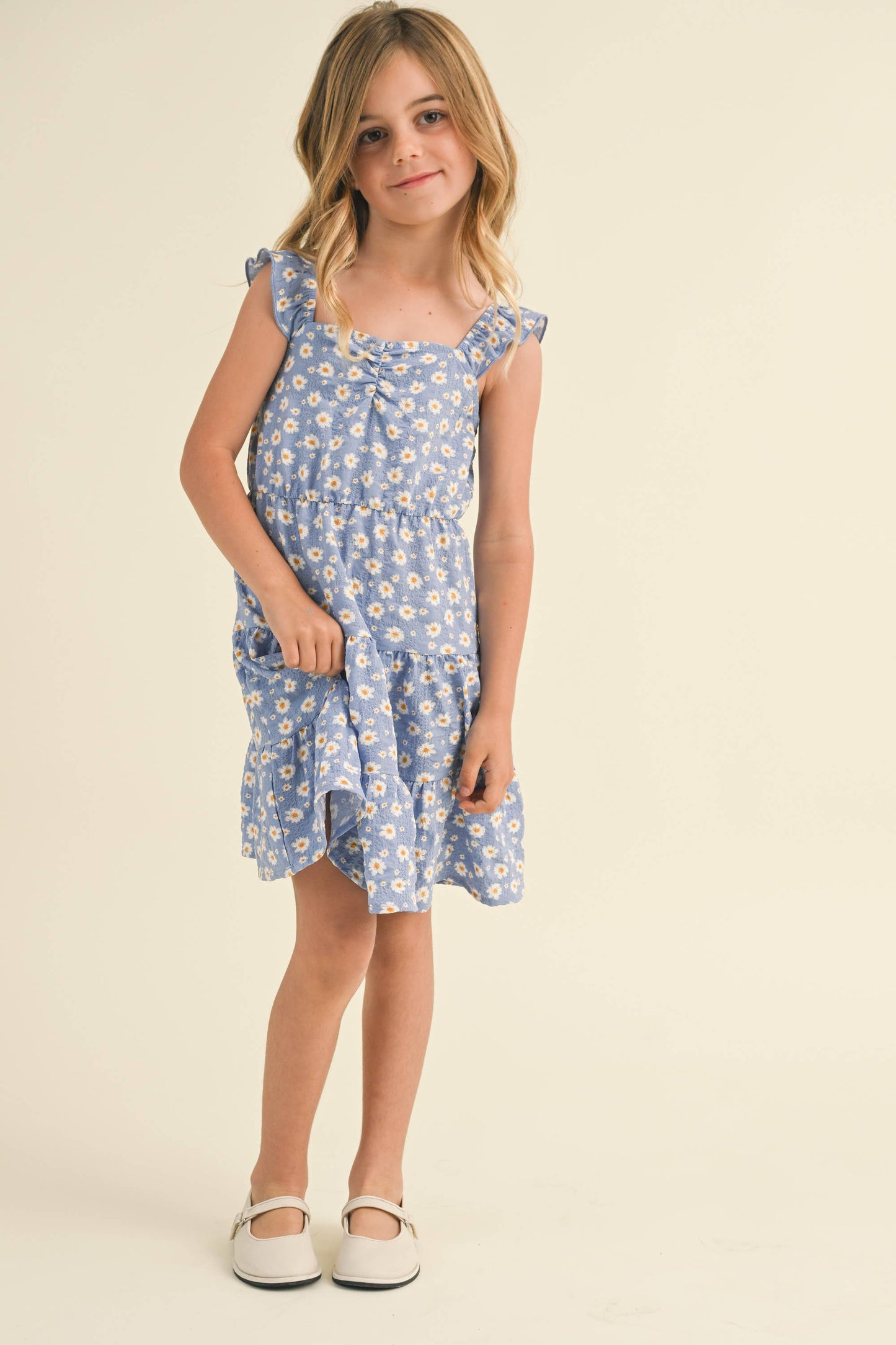 heart and arrow - TWEEN KIDS GIRLS RUFFLE STRAP TIERED DRESS (4-6X) : 5