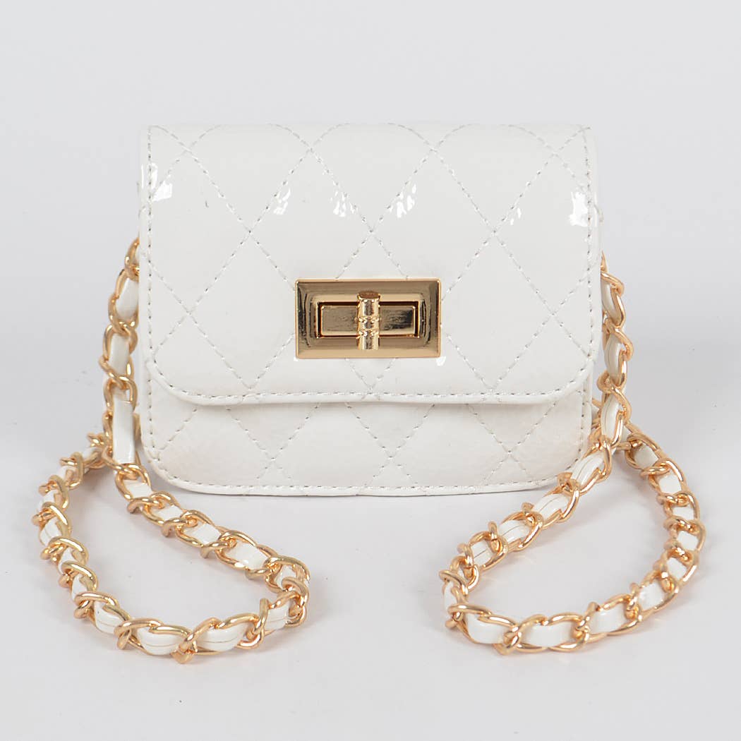 3AM BY H&D ACCESSORIES - High Glossy Quilted Mini Bag: Cobalt