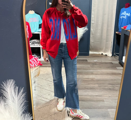 LIONS Crewneck Cardigan Sweatshirt