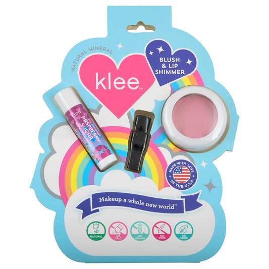 Klee Naturals - Sweet Cherry Spark - Blush and Lip Shimmer Set: Cotton Candy Whisper
