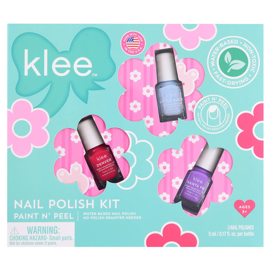 Klee Naturals - Pixie Flowers - Klee Kids Water-Based Nail Polish Set: Pixie Flowers