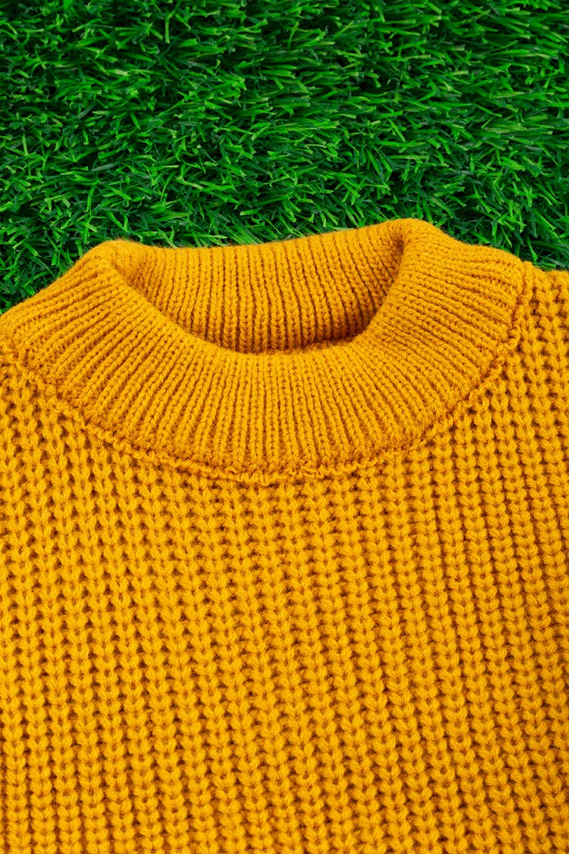 Distressed Sweater Mustard