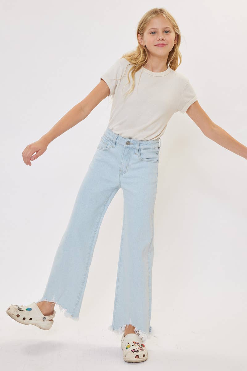 Kan Can Wide Leg High Rise Light Wash Denim