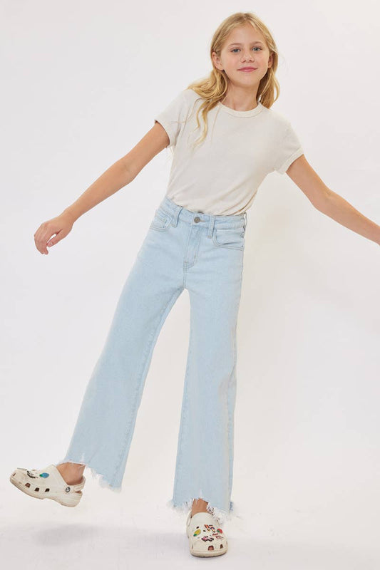 Kan Can Wide Leg High Rise Light Wash Denim