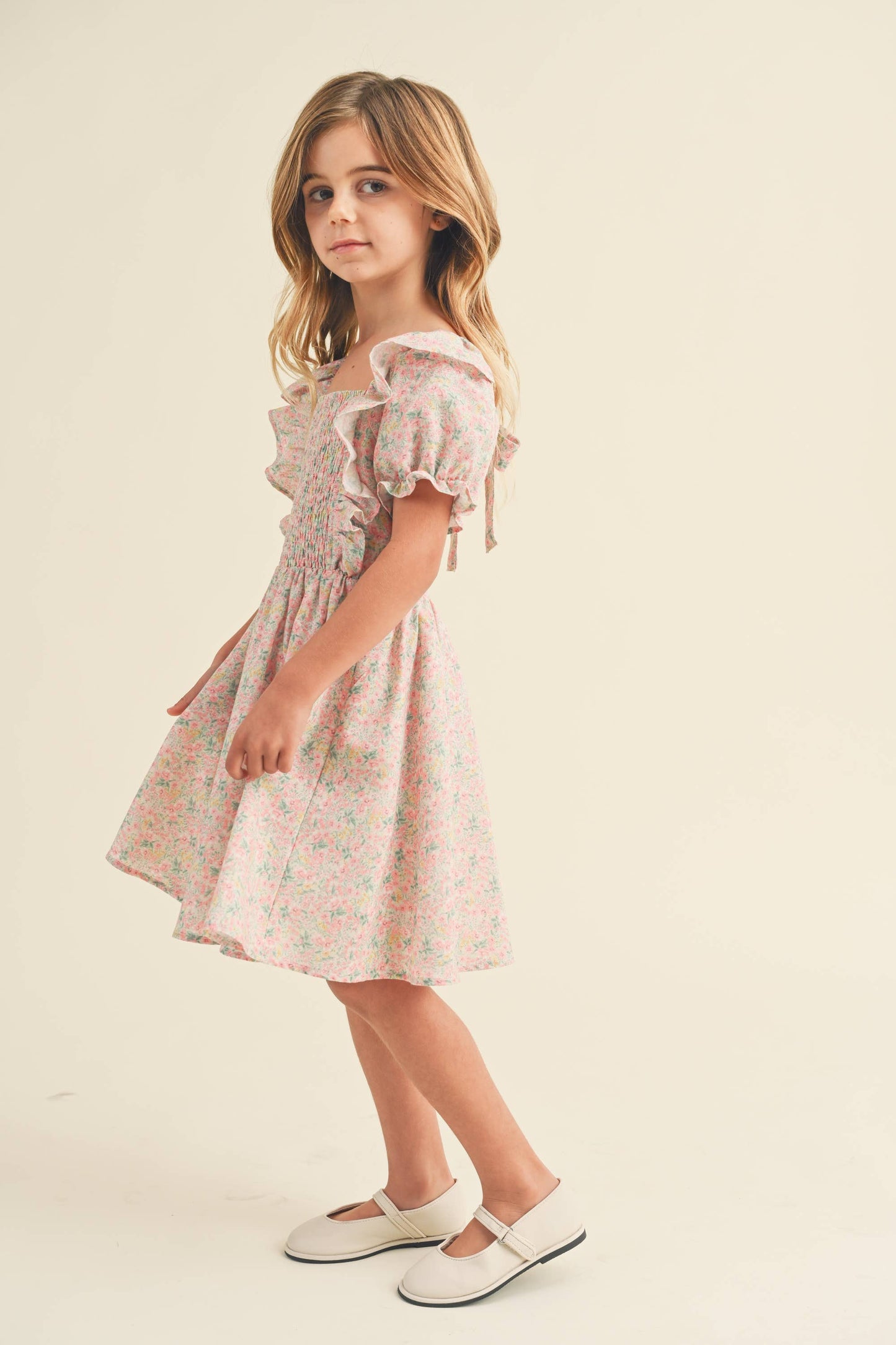 heart and arrow - TWEEN KIDS GIRLS RUFFLE FIT AND FLARE DRESS (4-6X) : 4