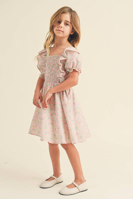 heart and arrow - TWEEN KIDS GIRLS RUFFLE FIT AND FLARE DRESS (4-6X) : 4