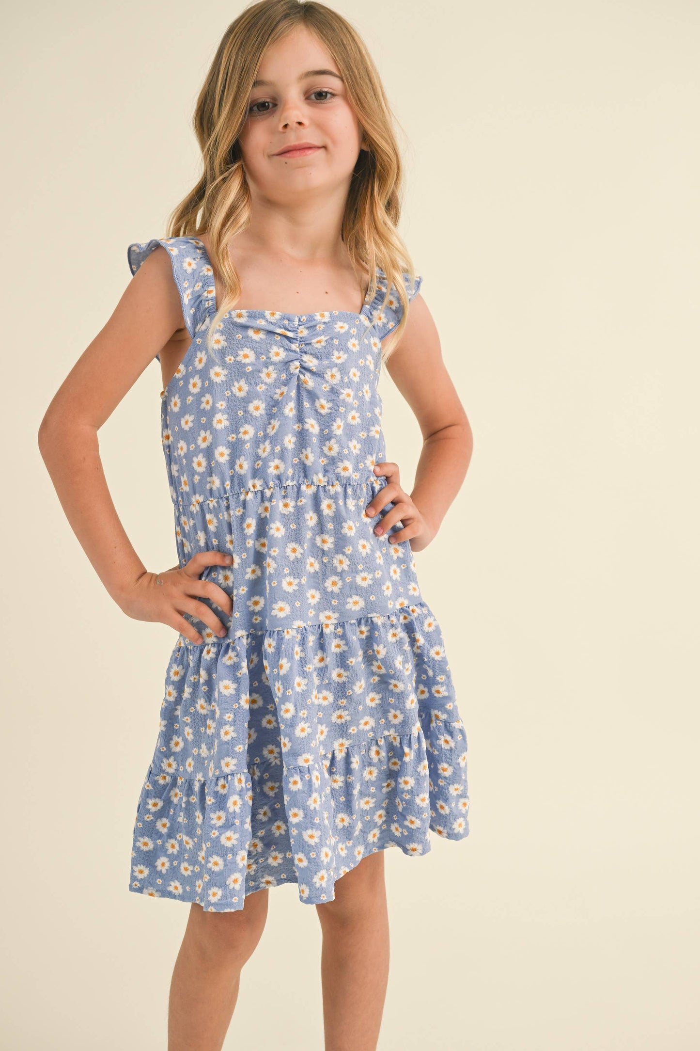 heart and arrow - TWEEN KIDS GIRLS RUFFLE STRAP TIERED DRESS (4-6X) : 5