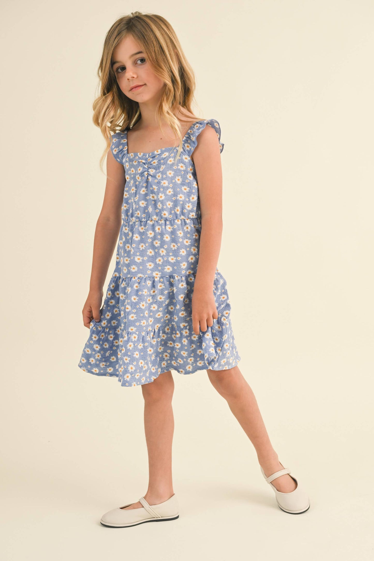 heart and arrow - TWEEN KIDS GIRLS RUFFLE STRAP TIERED DRESS (4-6X) : 5