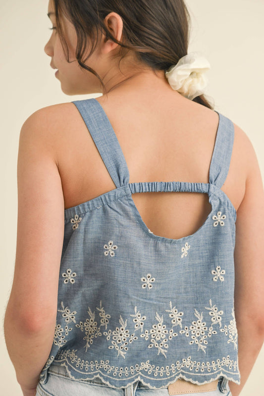 heart and arrow - TWEEN KIDS GIRLS  BABYDOLL BACK CUTOUT TOP (7-14) : 14