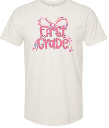 Back to School Bow Tee Pre-K - 8th Grade Available
