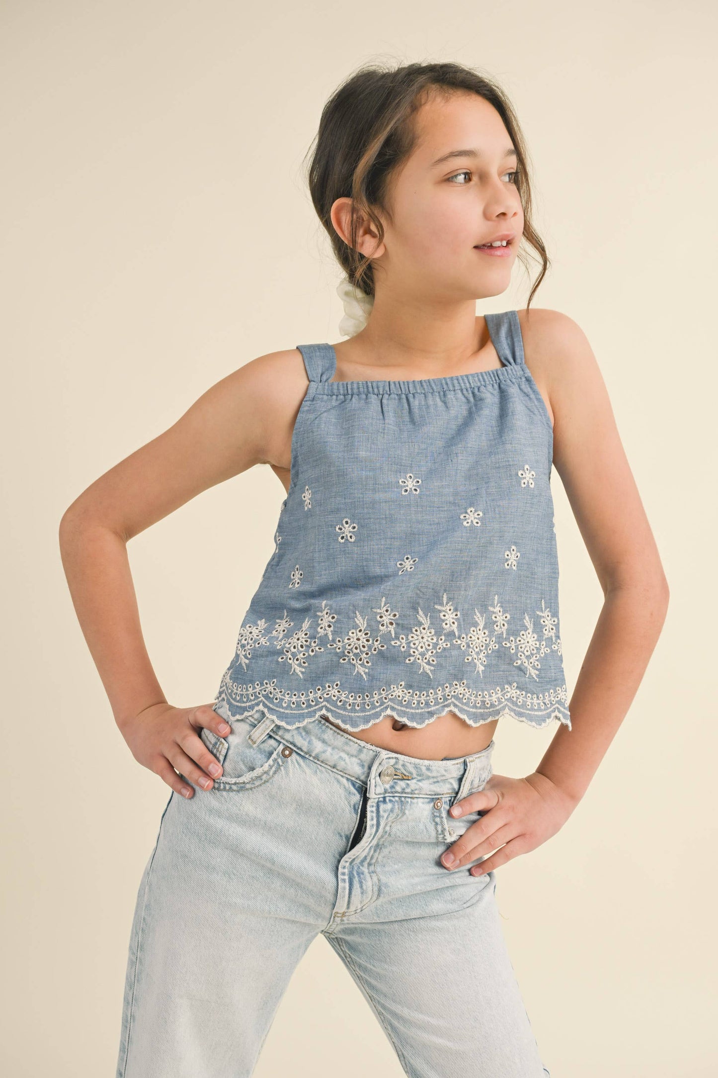 heart and arrow - TWEEN KIDS GIRLS  BABYDOLL BACK CUTOUT TOP (7-14) : 14