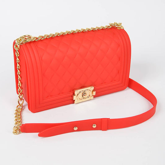 3AM BY H&D ACCESSORIES - Jelly Embossed Clutch: Red