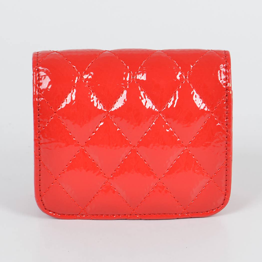 3AM BY H&D ACCESSORIES - High Glossy Quilted Mini Bag: Cobalt